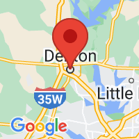 Map of Denton TX US
